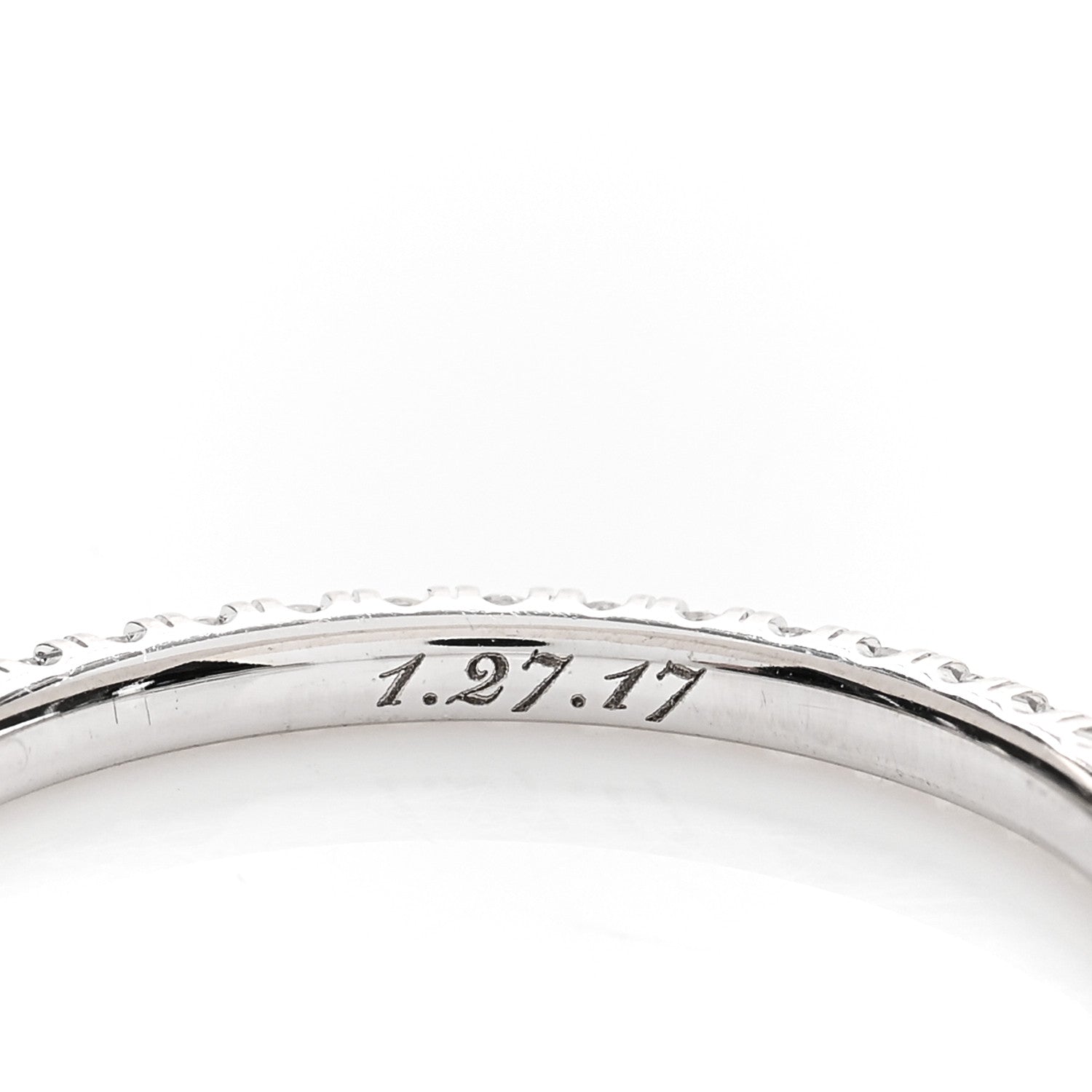 Cartier 18K White Gold Diamond 1.5mm Etincelle de Cartier Wedding Band Ring 48 4.5 6 of 7