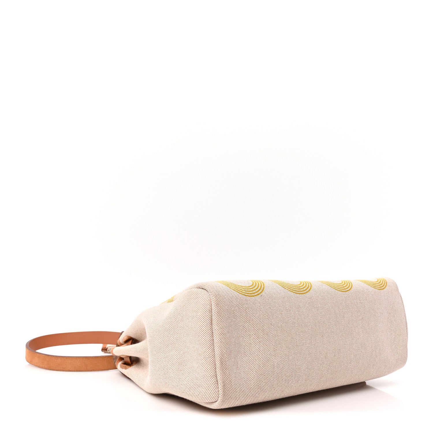 Hermes H Plume Canvas Vache Hunter Circuit 24 Herbag Zip Retourne 31 Ecru Jaune Natural 5 of 11