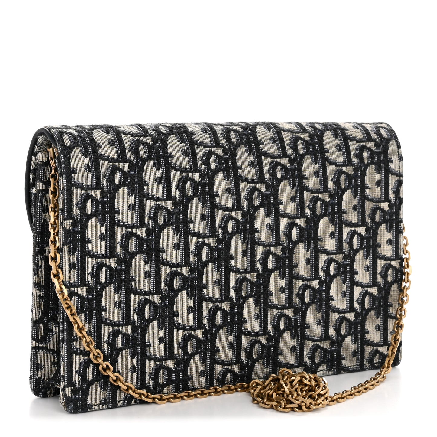 Oblique Saddle Chain Pouch Blue