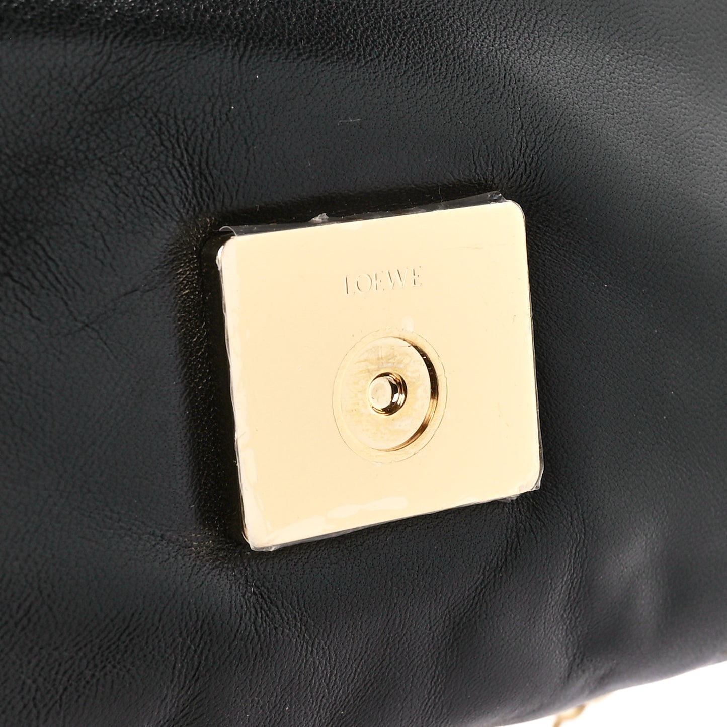 Lambskin Small Goya Puffer Bag Black