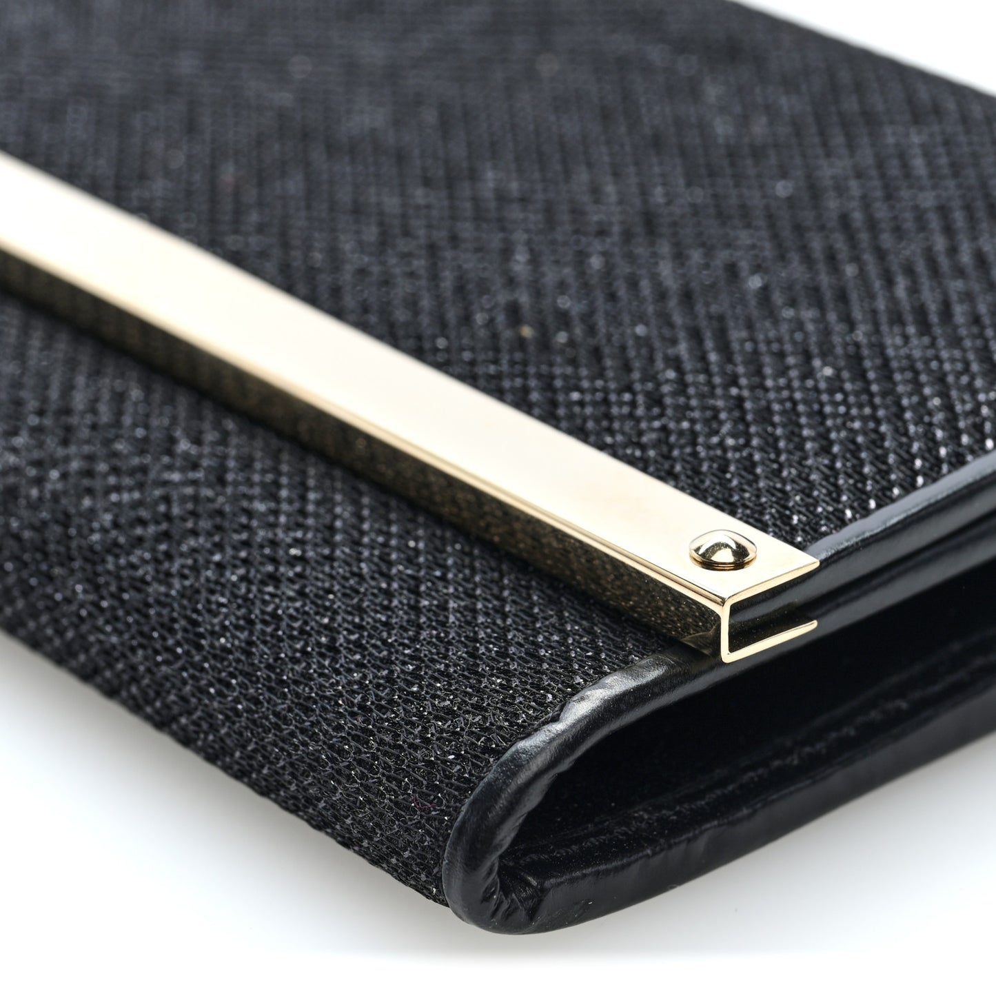 Canvas Glitter Milla Wallet on Chain Black