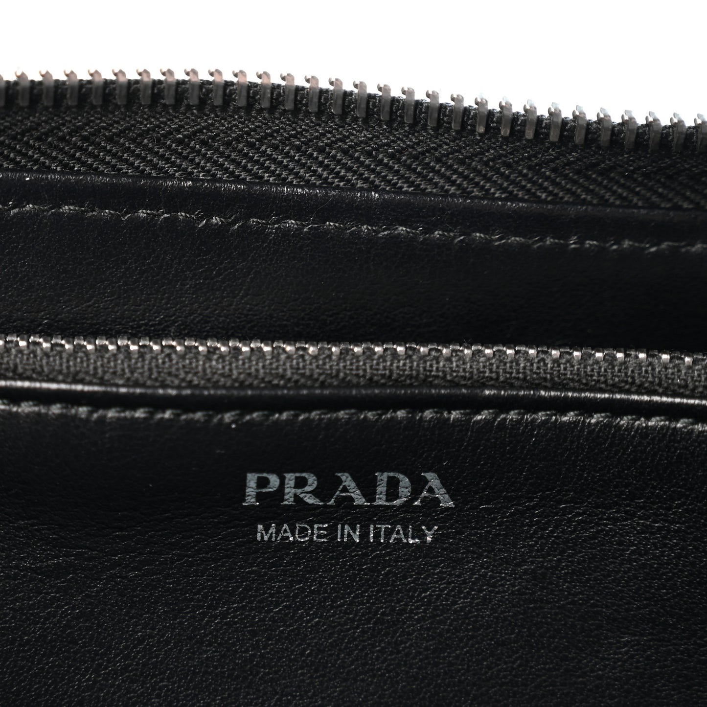 Soft Calfskin Diagramme Zip Around Wallet Black