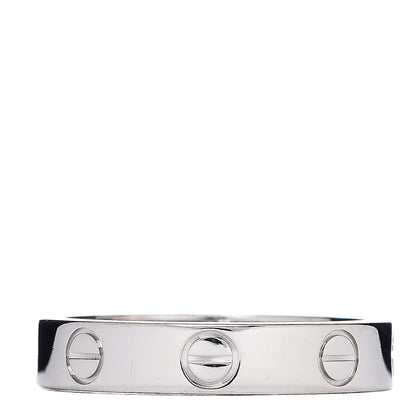 Cartier 18K White Gold 3.5mm LOVE Wedding Band Ring 50 5.25 1 of 4
