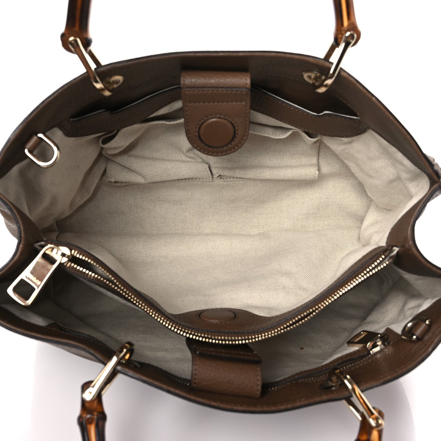 Pebbled Calfskin Medium Bamboo Shopper Tote Acero