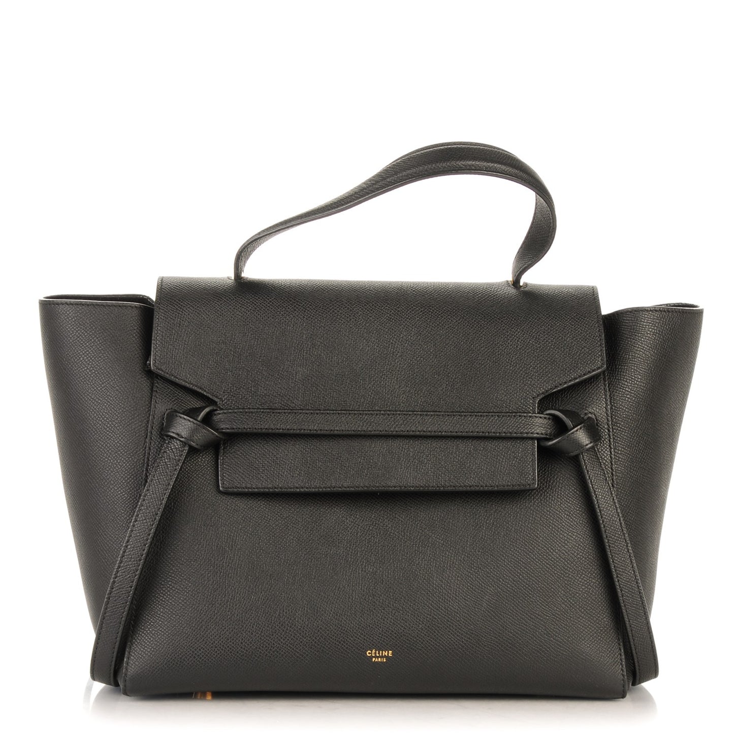 Grained Calfskin Mini Belt Bag Black