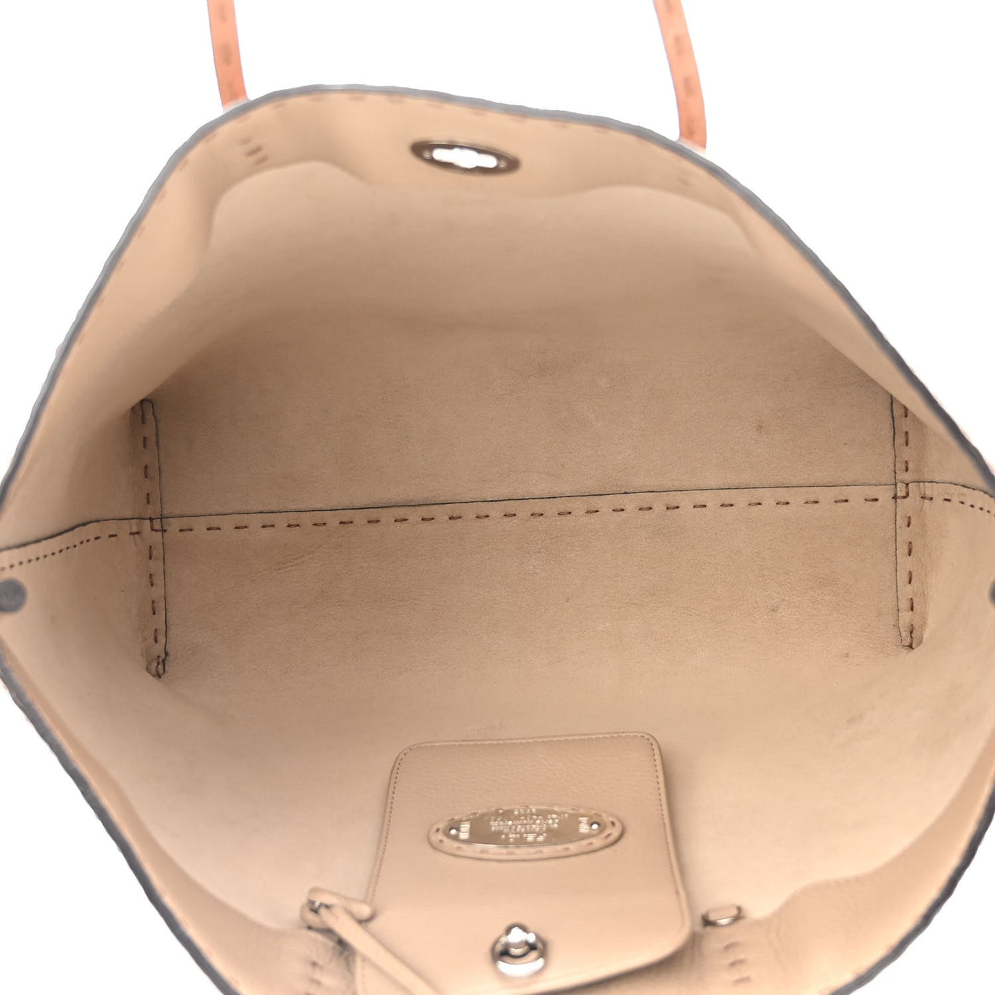 Cuoio Romano Selleria Bi-Color Large Carla Shopping Tote Mou Deserto