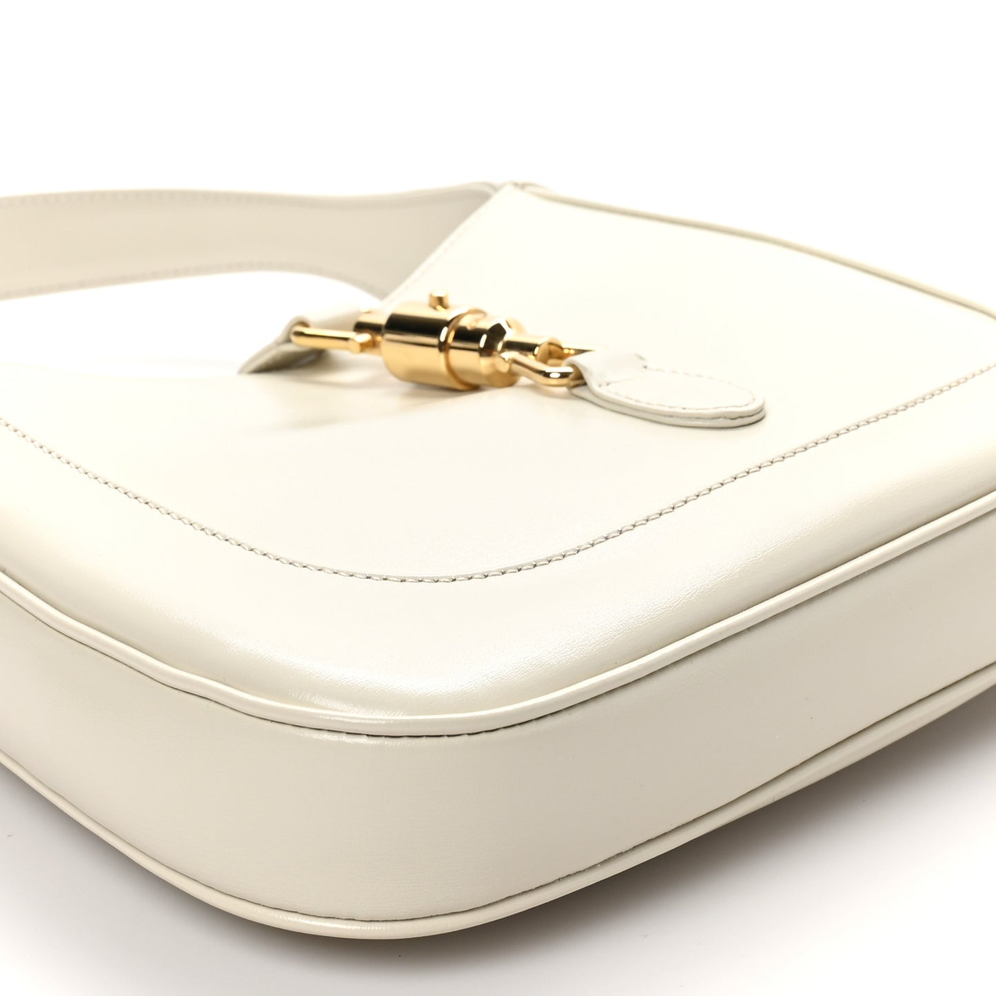 Boarded Dyana Lux Calfskin Small Jackie 1961 Hobo Mystic White