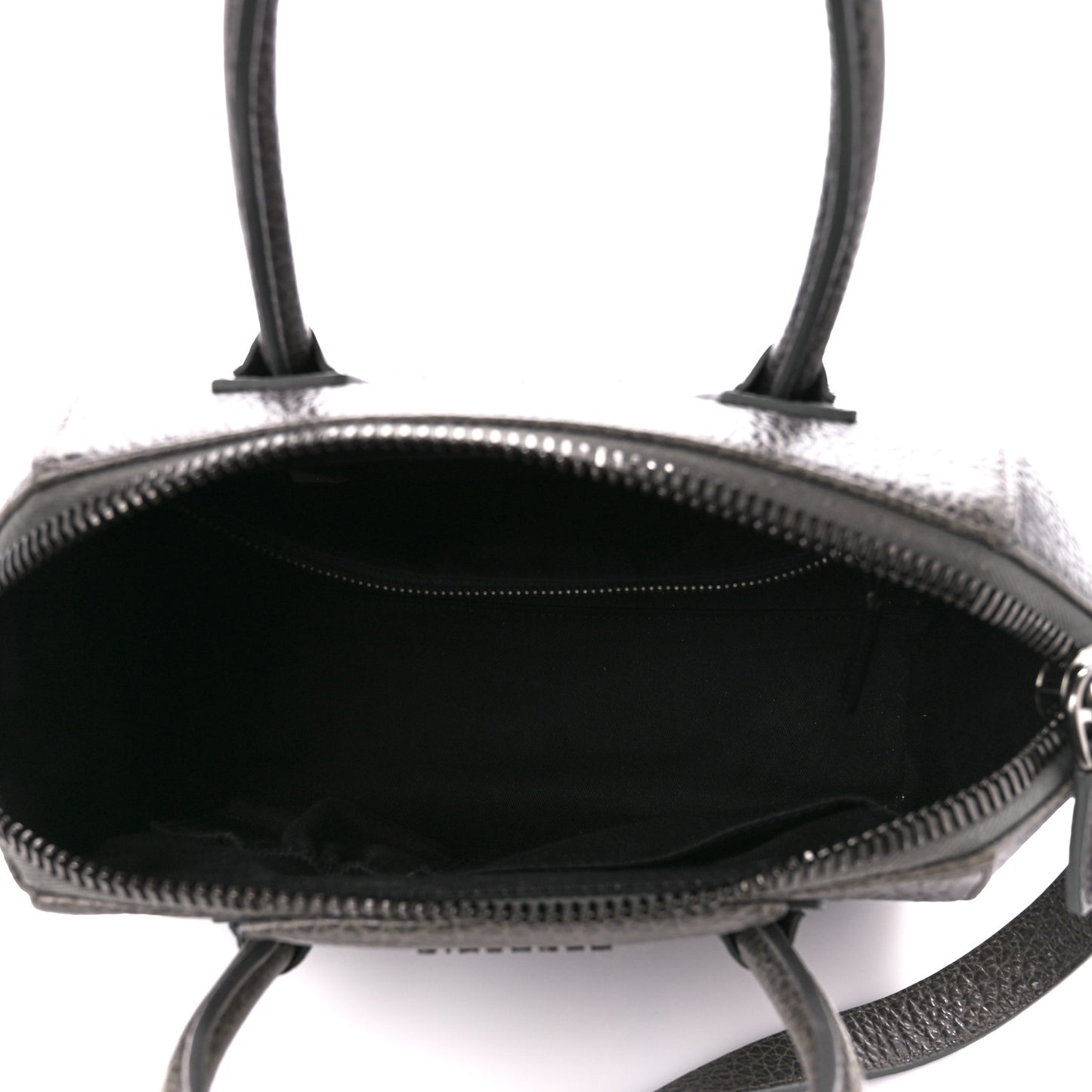 Pebbled Calfskin Small Antigona Dark Grey