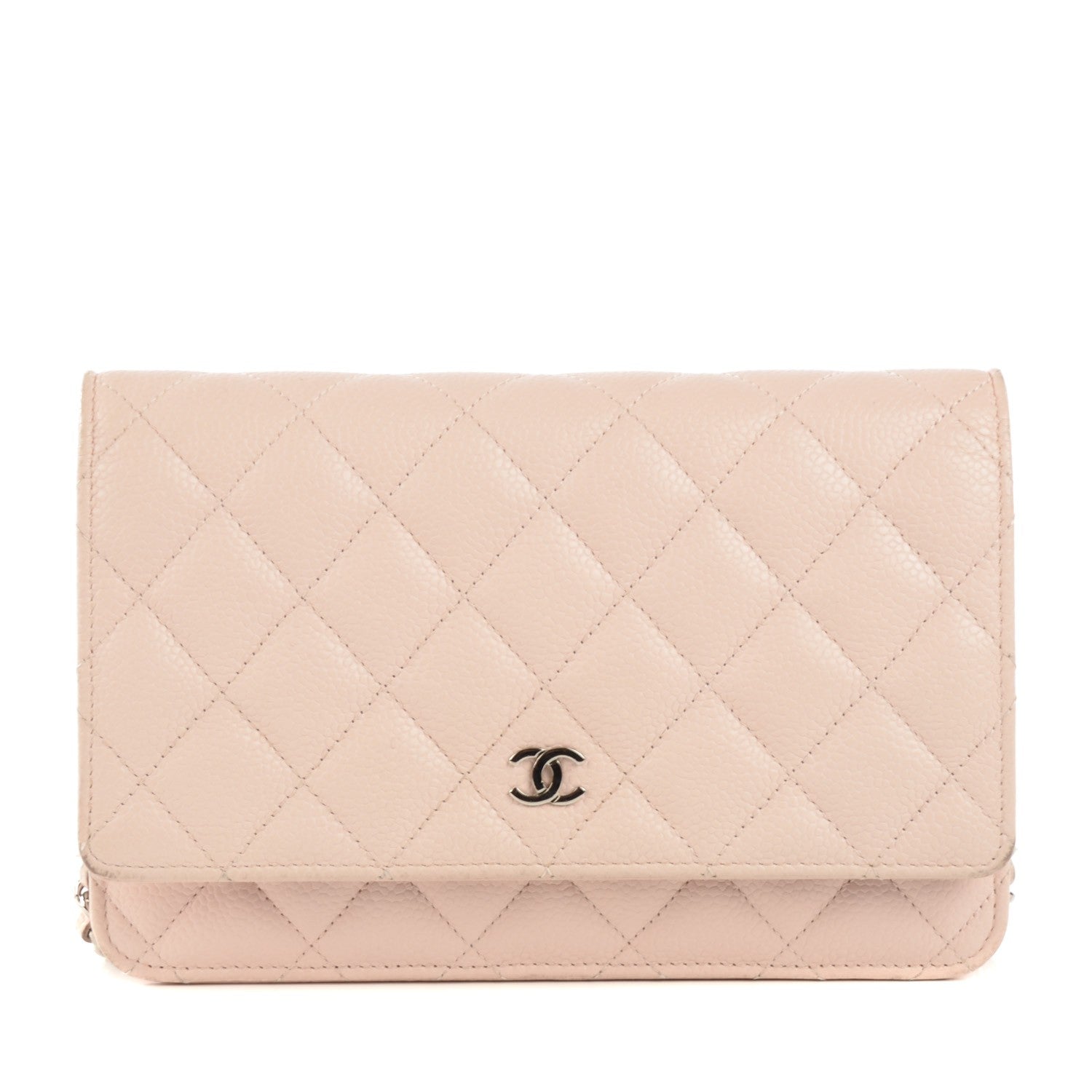 Chanel Caviar Quilted Wallet On Chain WOC Light Pink 1 of 8