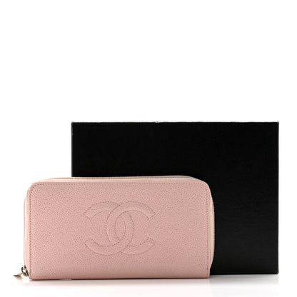 Chanel Caviar Large Timeless CC Zip Around Wallet Pink 12 of 12