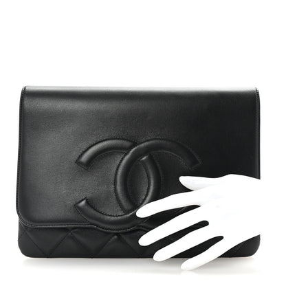 Chanel Goatskin Quilted Timeless CC Clutch Black 2 of 7