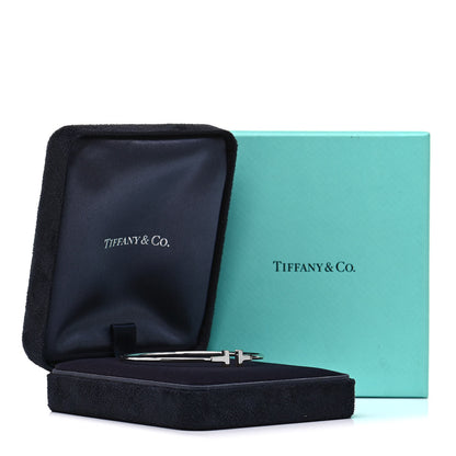 Tiffany 18K White Gold Narrow T Wire Bracelet 5 of 5