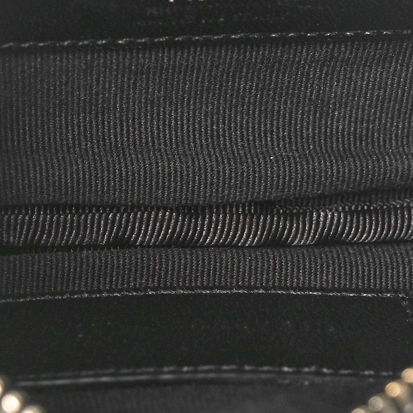 Calfskin Matelasse Monogram Key Pouch Black
