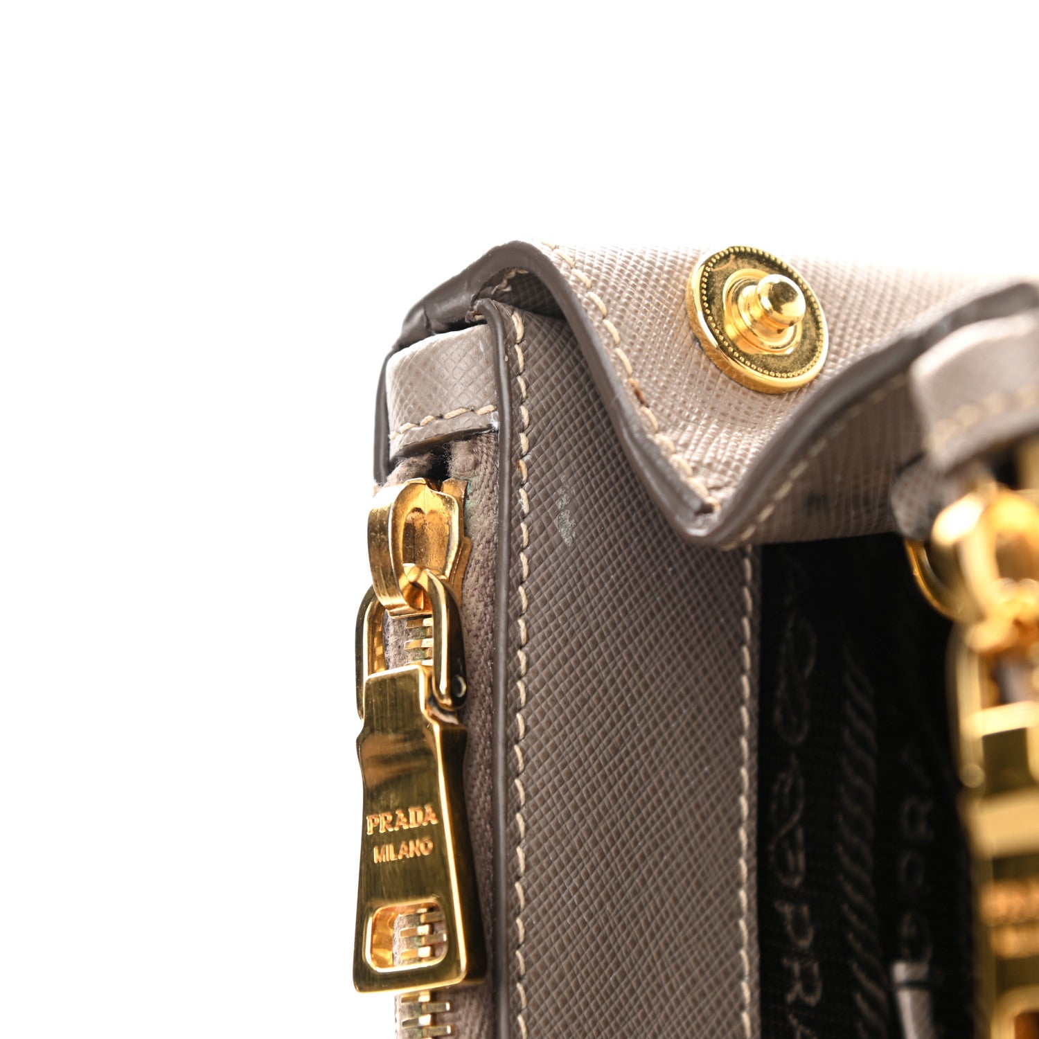 Prada Saffiano Small Galleria Double Zip Tote Argilla 11 of 11