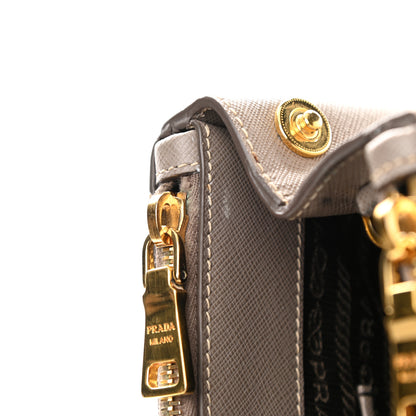 Prada Saffiano Small Galleria Double Zip Tote Argilla 11 of 11