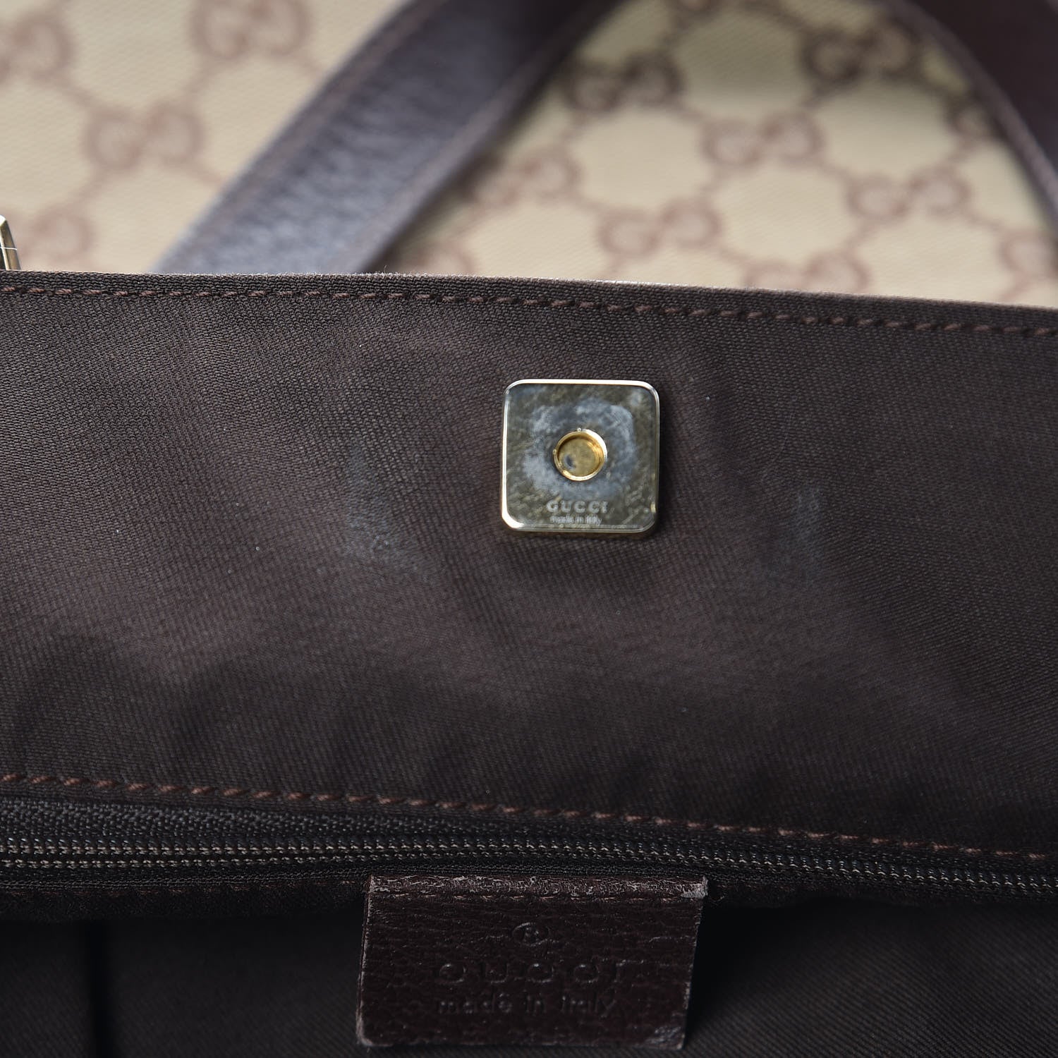 Gucci Monogram Large Abbey Tote Dark Brown 10 of 11