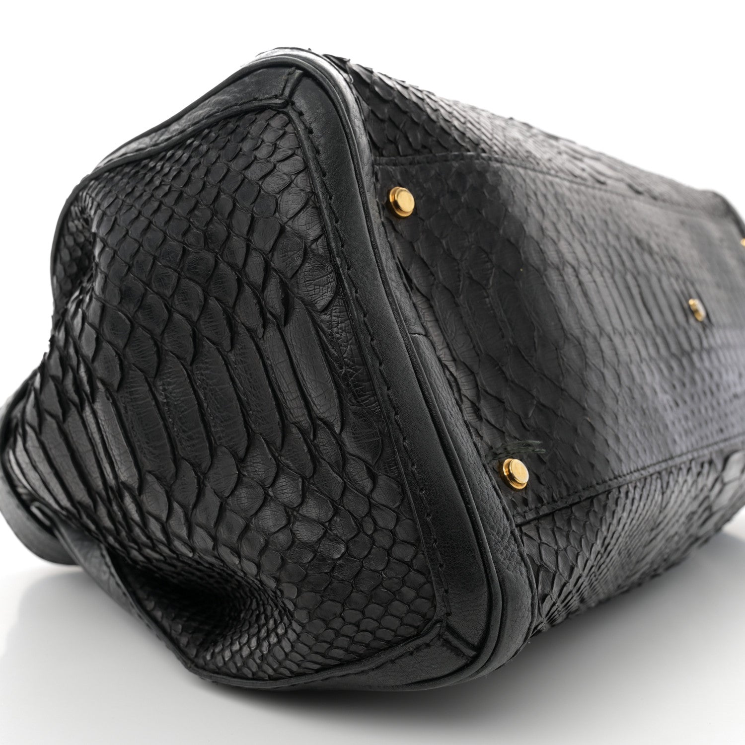 Gucci Snakeskin Large GG Running Tote Black 9 of 16