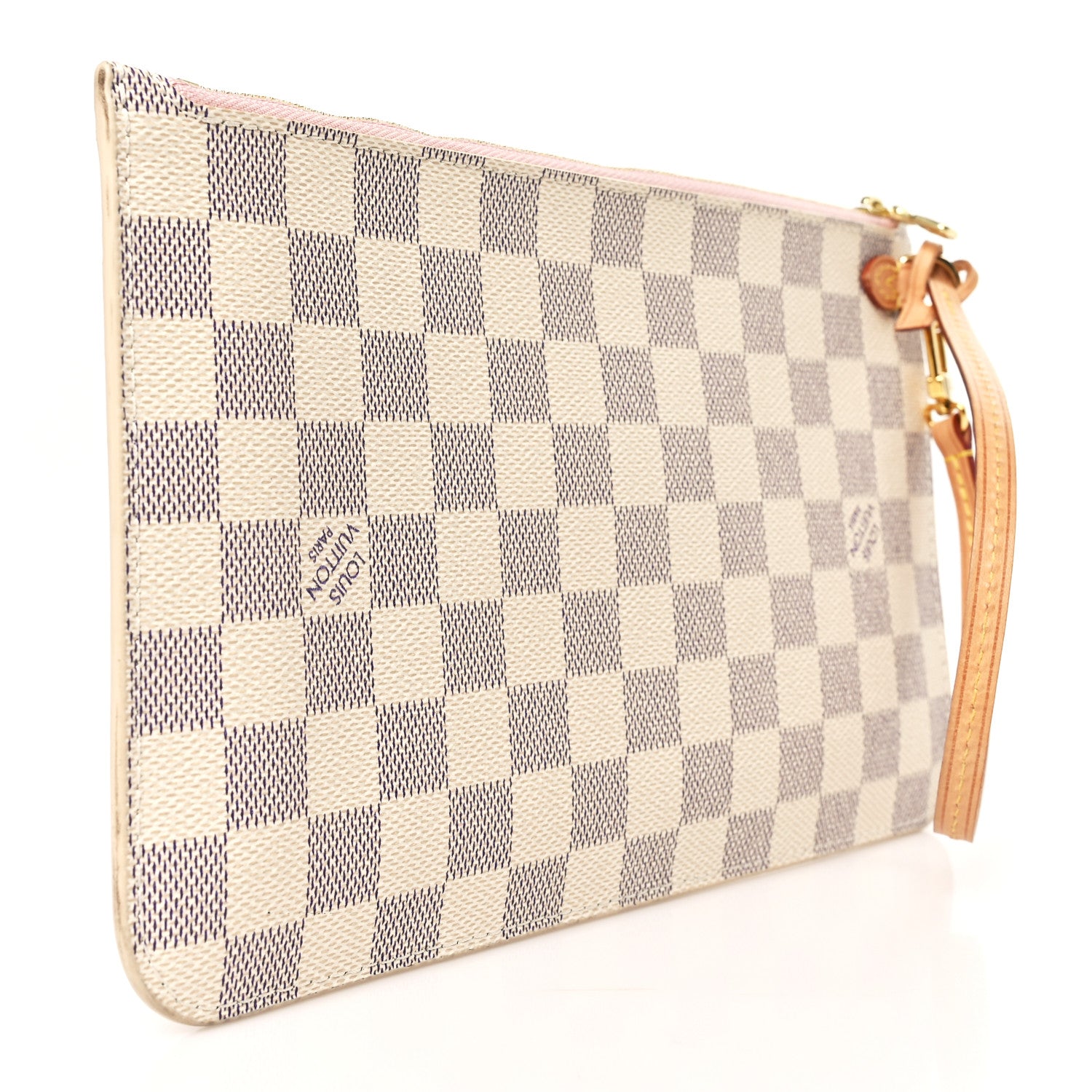 Louis Vuitton Damier Azur Neverfull MM GM Pochette Rose Ballerine 3 of 8