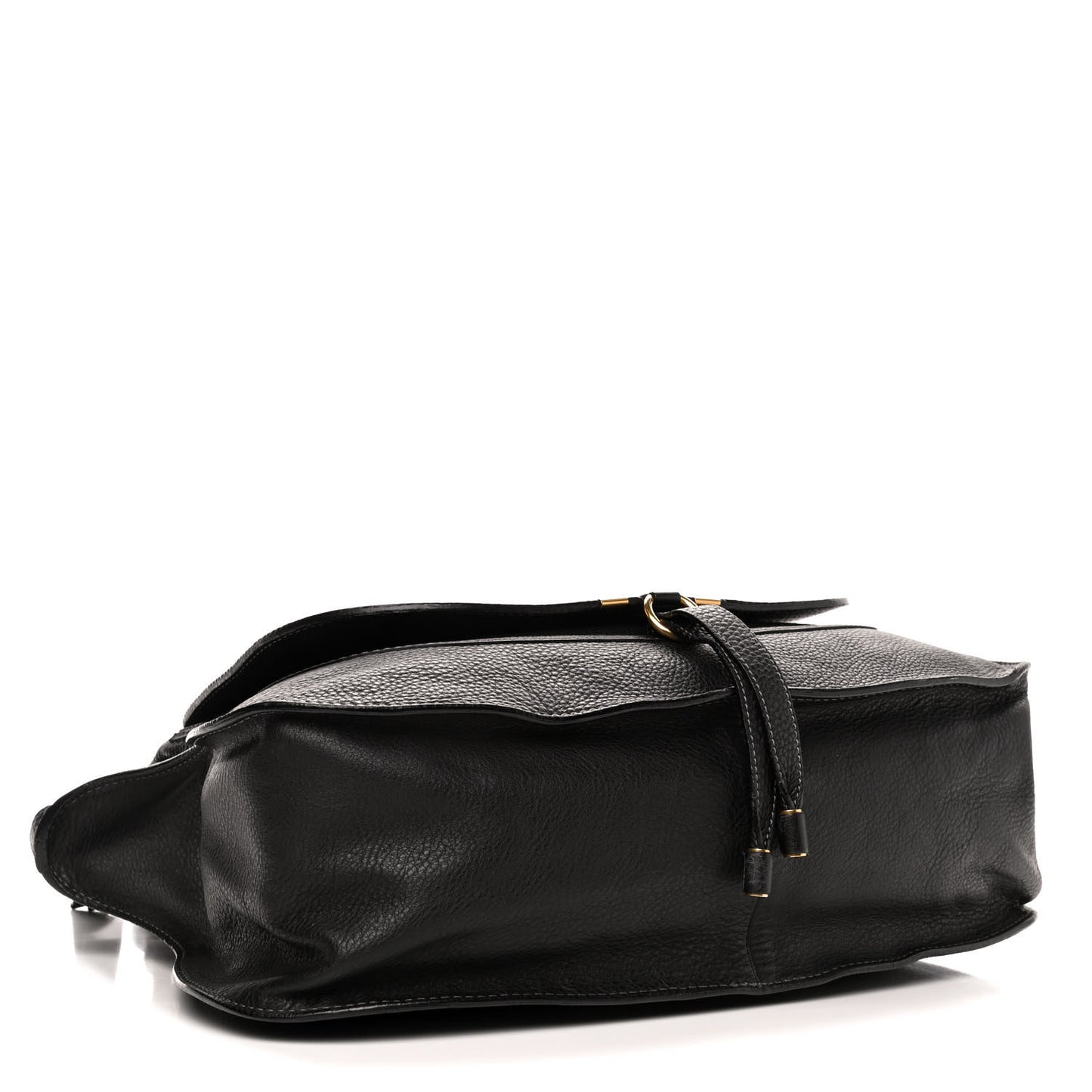 Calfskin Large Marcie Satchel Black