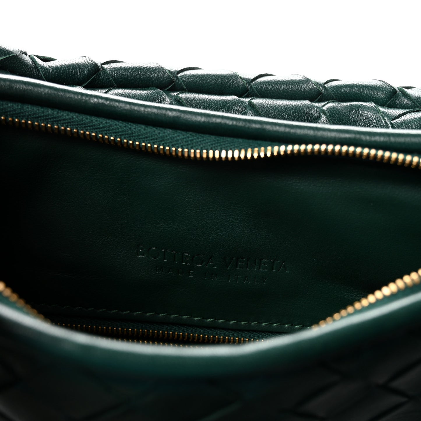 Nappa Intrecciato Medium Gemelli Emerald Green