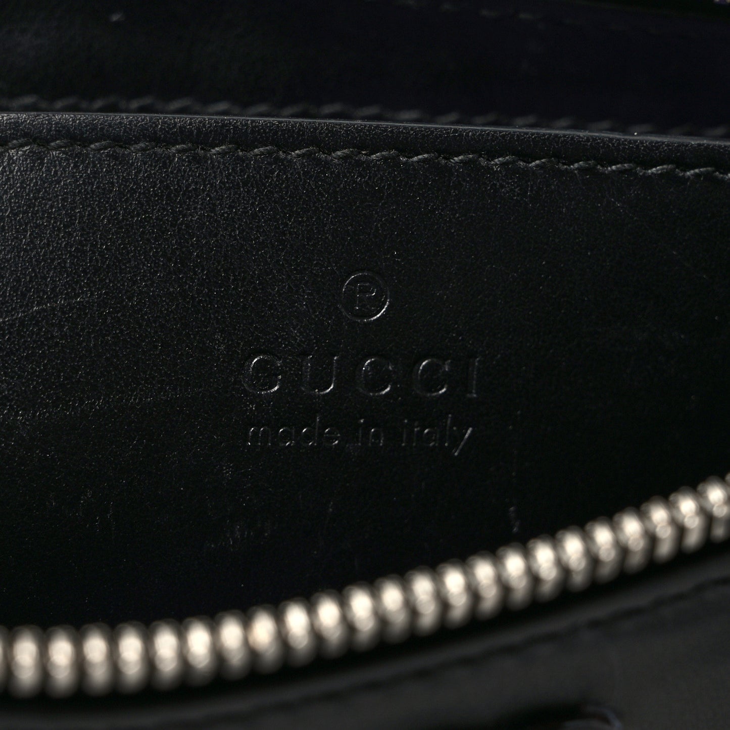 Nylon Calfskin Enamel GG Matelasse Chain Handbag Black