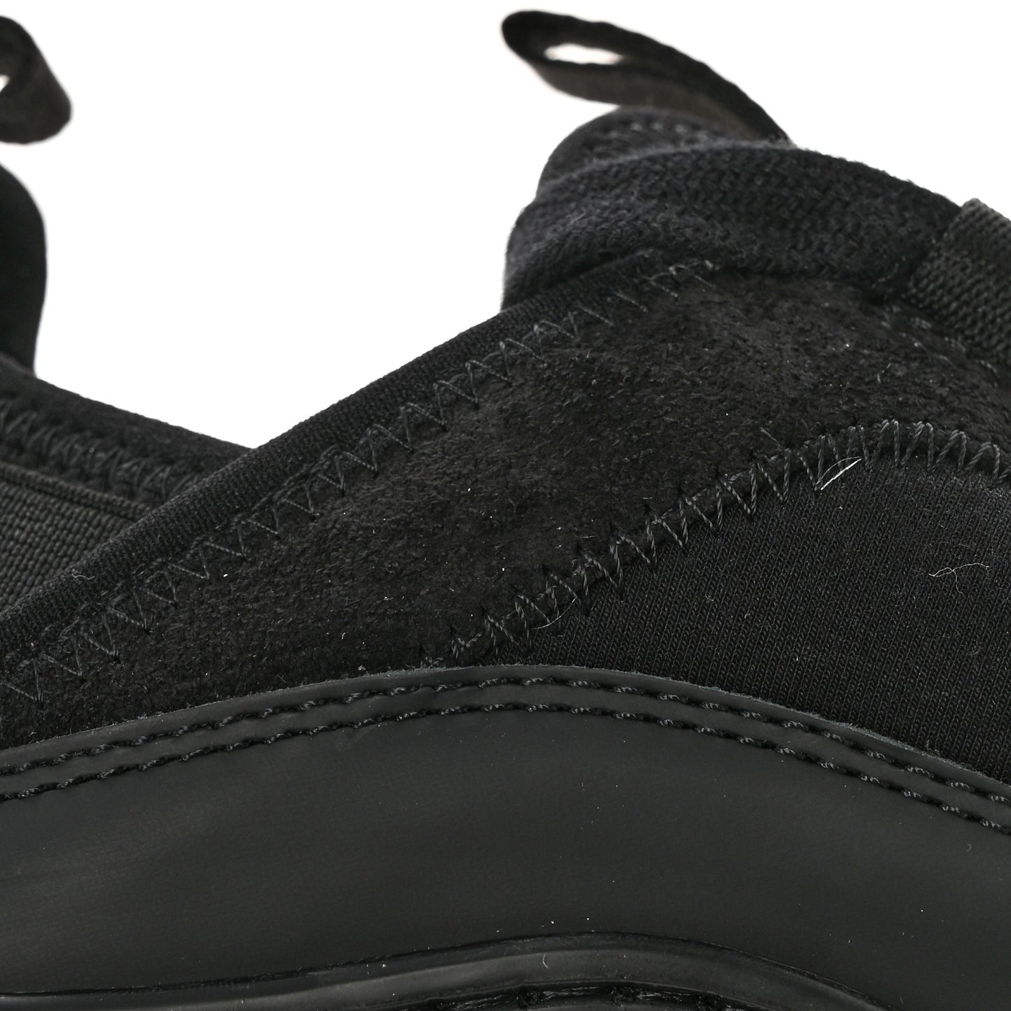 Velvet Calfskin Mixed Fibers CC Sneakers 38.5 Black