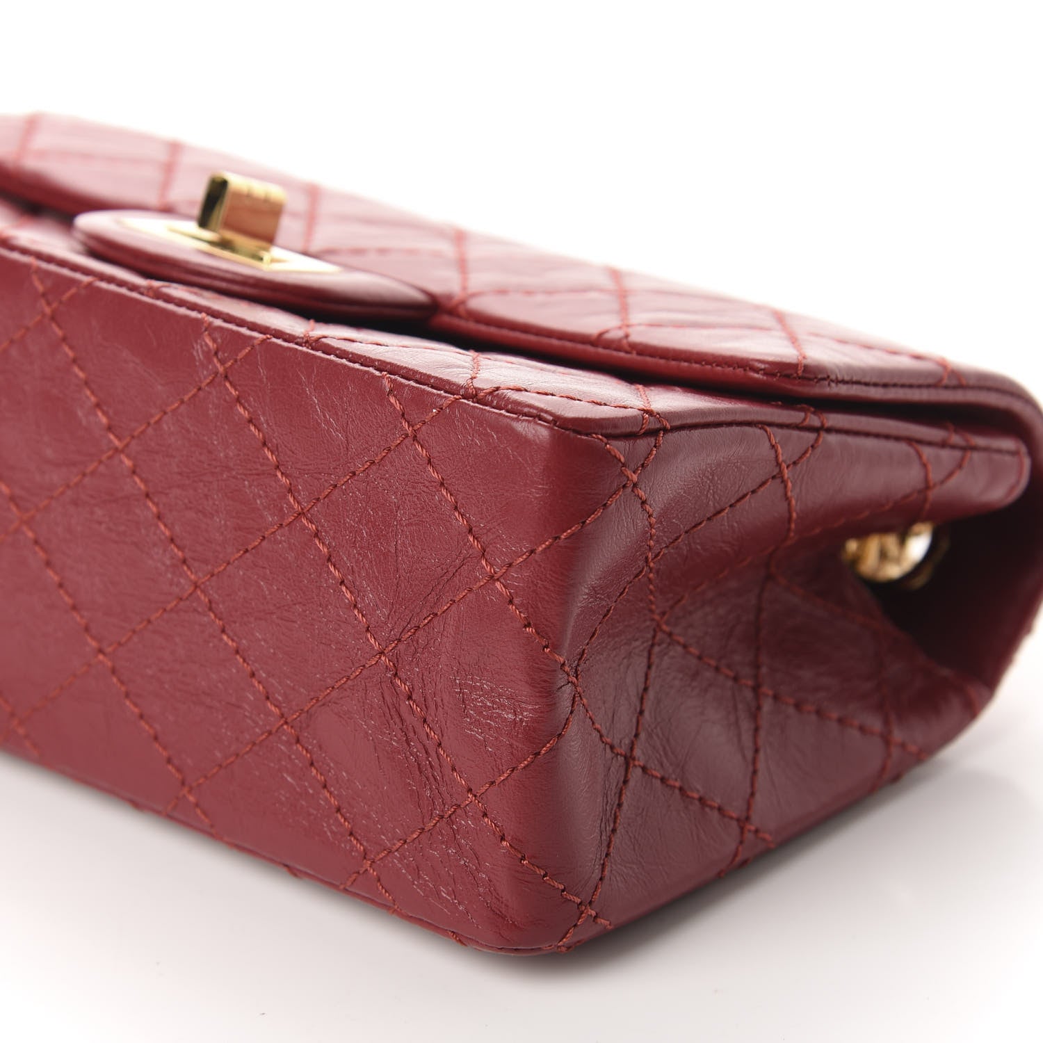 Chanel Aged Calfskin Quilted 2.55 Reissue Mini Flap Red 7 of 11