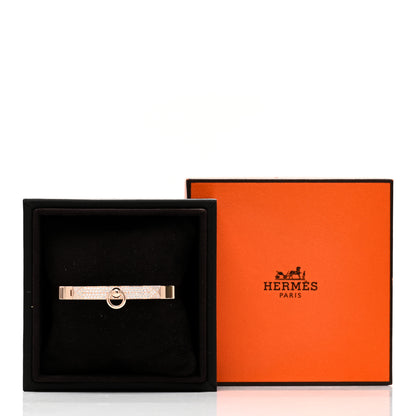 Hermes 18K Rose Gold Diamond PM Collier De Chien Pave Bracelet ST 4 of 4