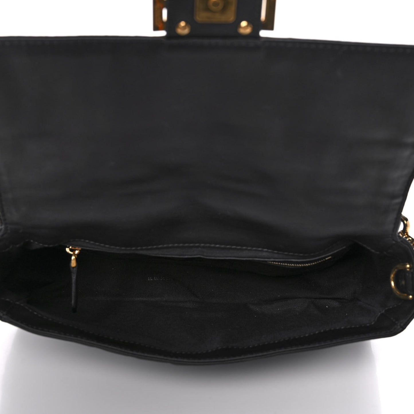 Nappa FF 1974 Embossed Baguette Black
