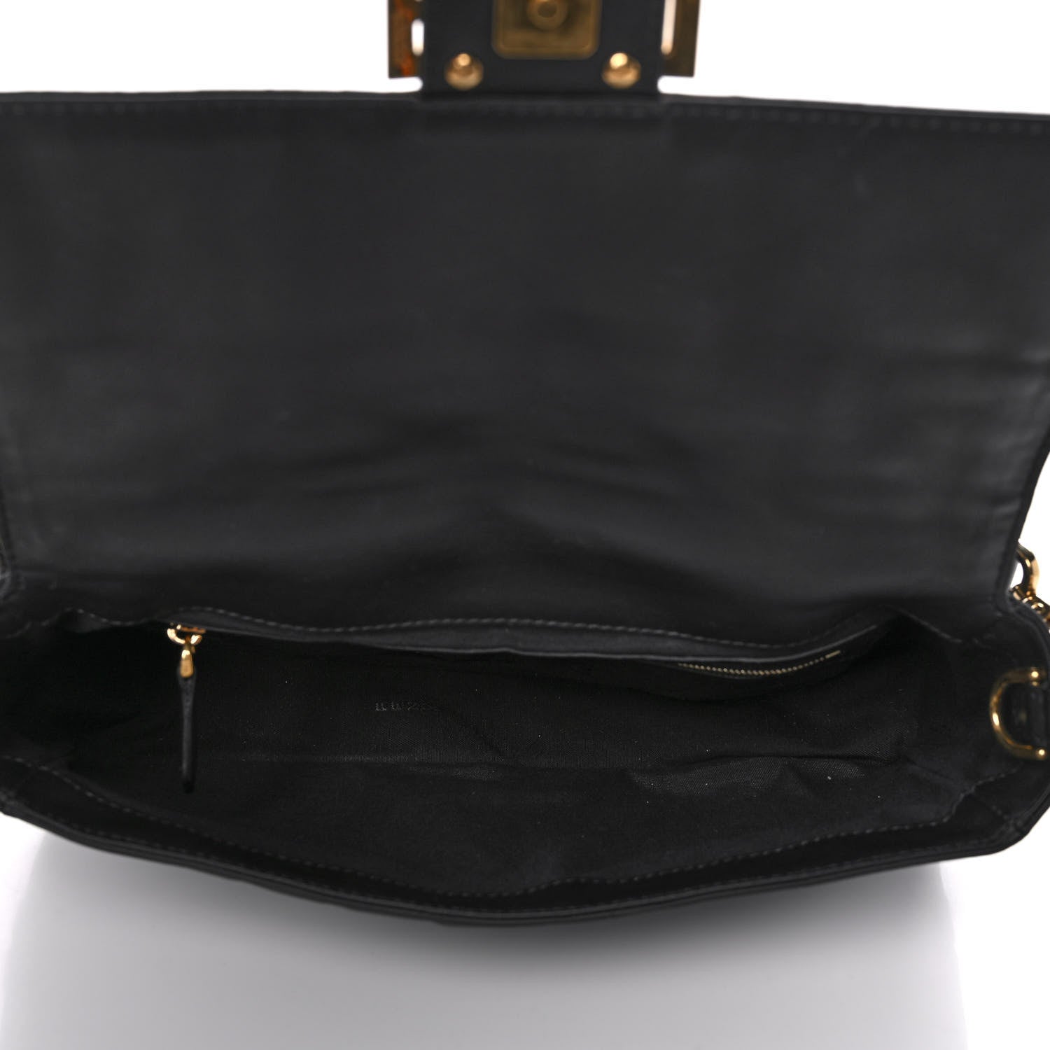 Fendi Nappa FF 1974 Embossed Baguette Black 5 of 12