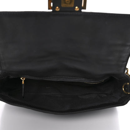 Fendi Nappa FF 1974 Embossed Baguette Black 5 of 12