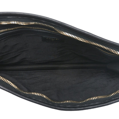 Chanel Tweed PVC Lambskin Large Pouch Black 5 of 10