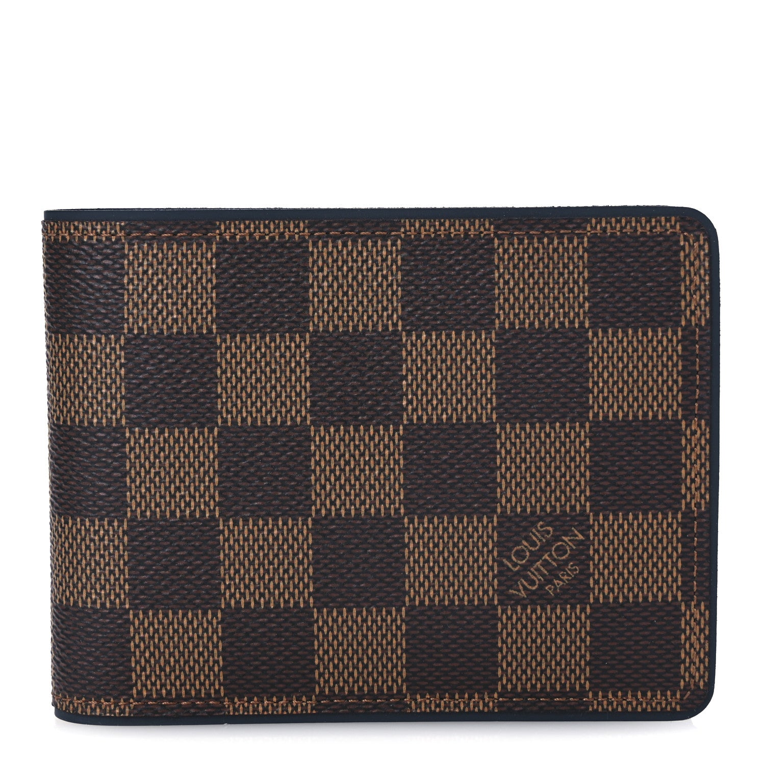 Louis Vuitton Damier Ebene Calfskin Multiple Wallet Blue 1 of 7