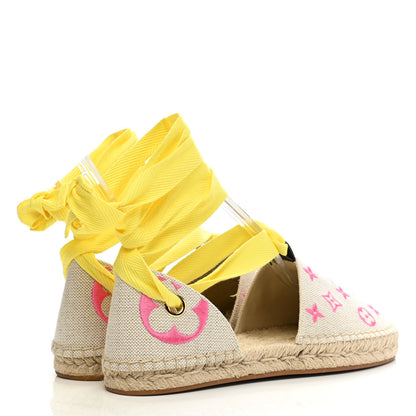 Louis Vuitton Canvas Monogram Starboard Espadrille Flats 38 Rose Pop 4 of 10