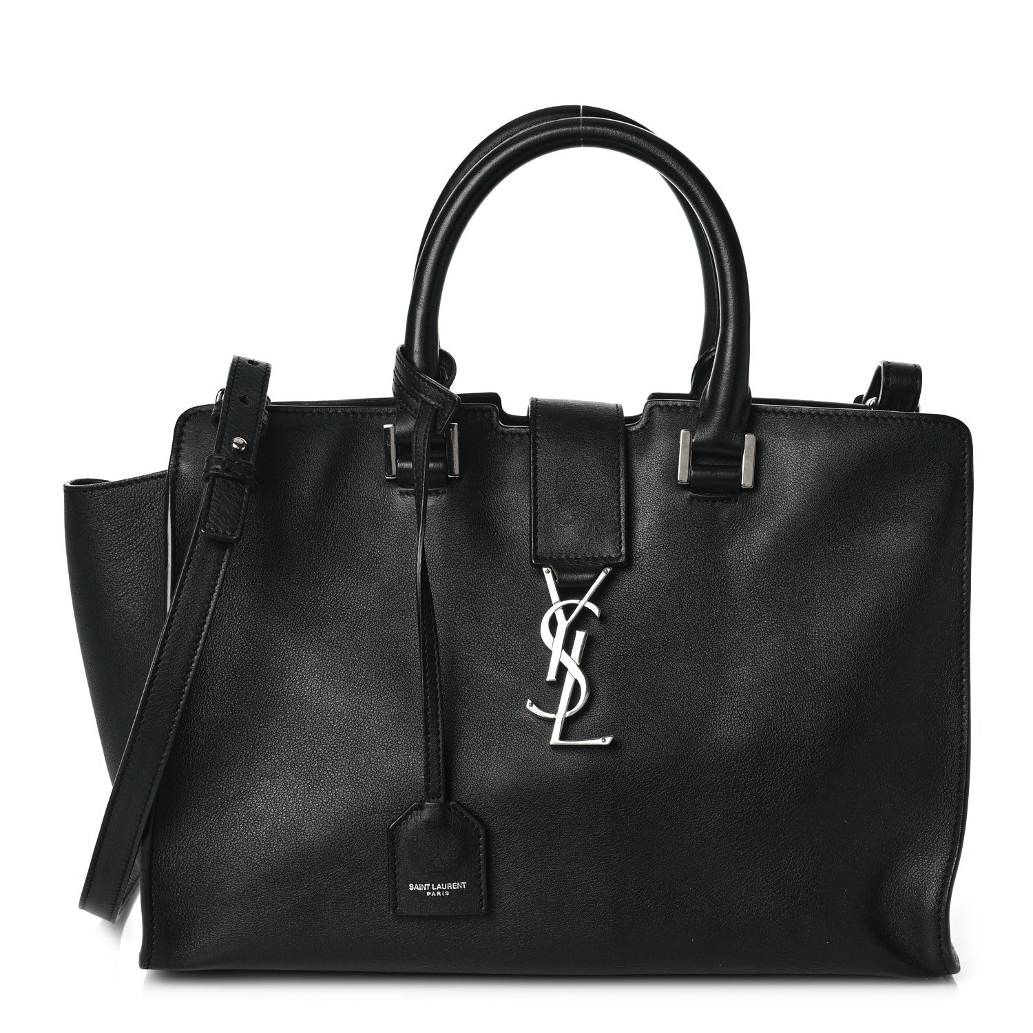 Saint Laurent Smooth Calfskin Small Monogram Cabas Black 1 of 9