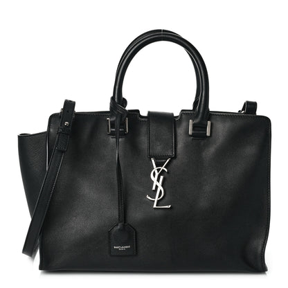 Saint Laurent Smooth Calfskin Small Monogram Cabas Black 1 of 9
