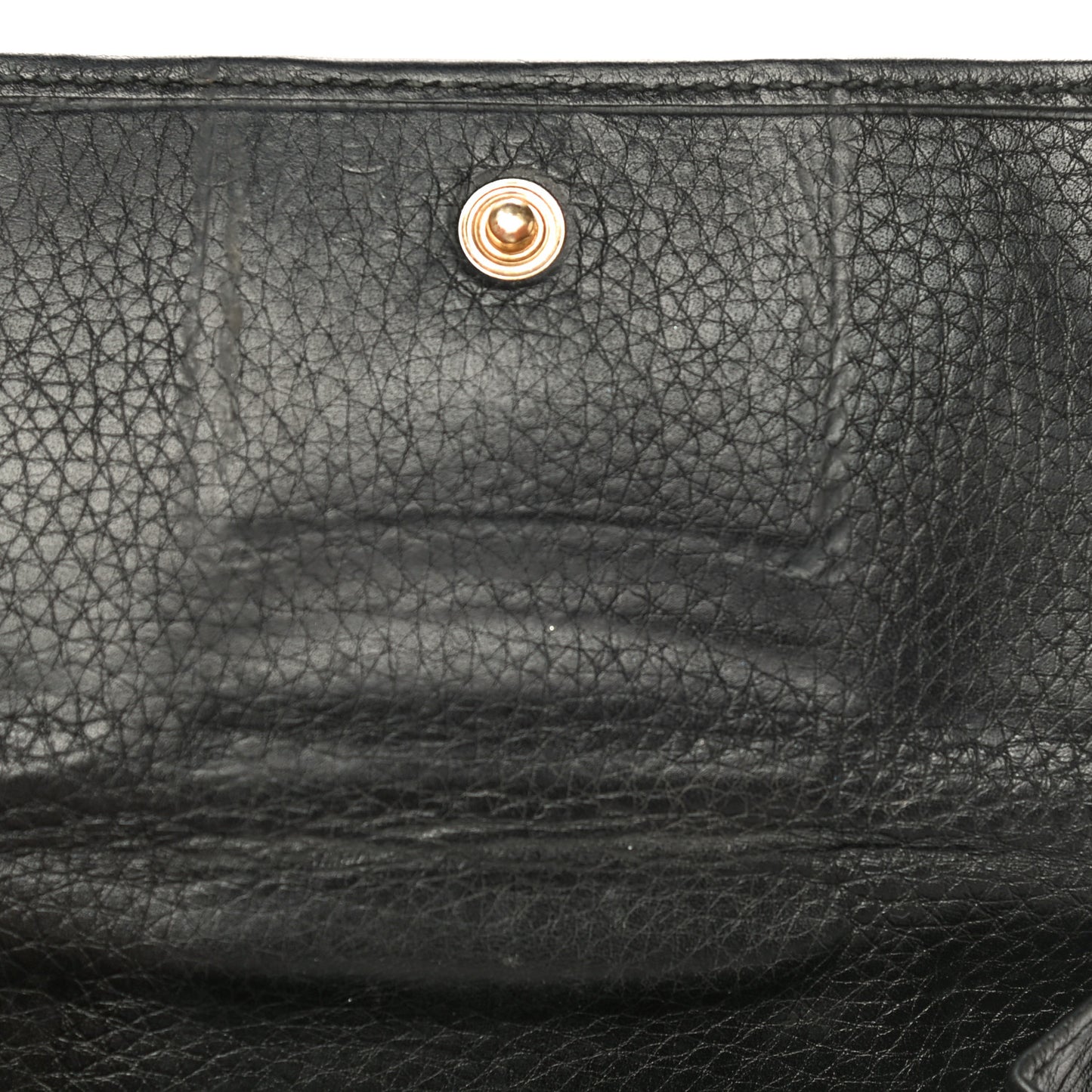 Calfskin Web Horsebit French Flap Wallet Black
