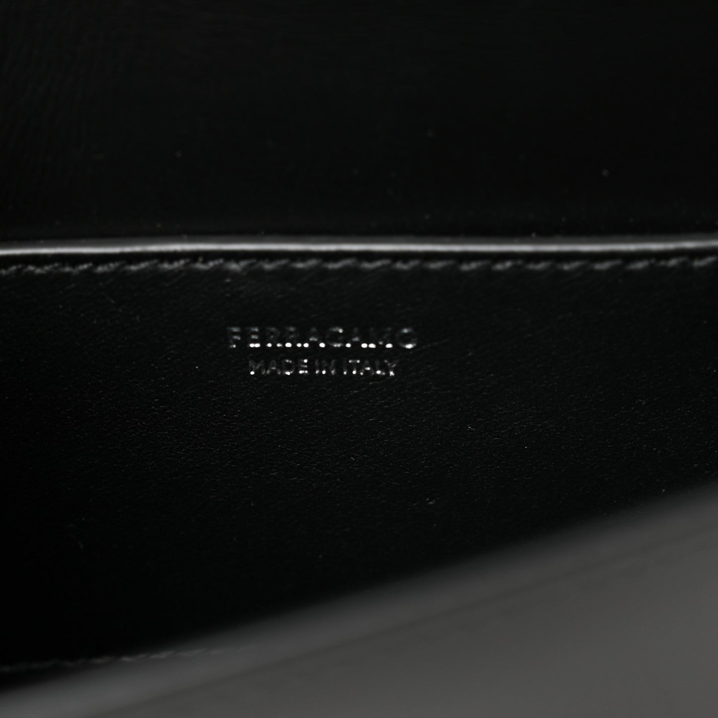 Calfskin Crystal Double Gancini Mini Bag Black