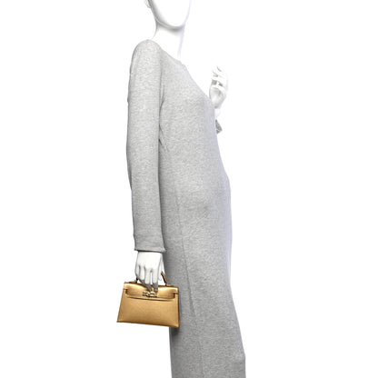 Hermes Metallic Chevre Chamkilight Mini Kelly Sellier 20 Dore 2 of 11