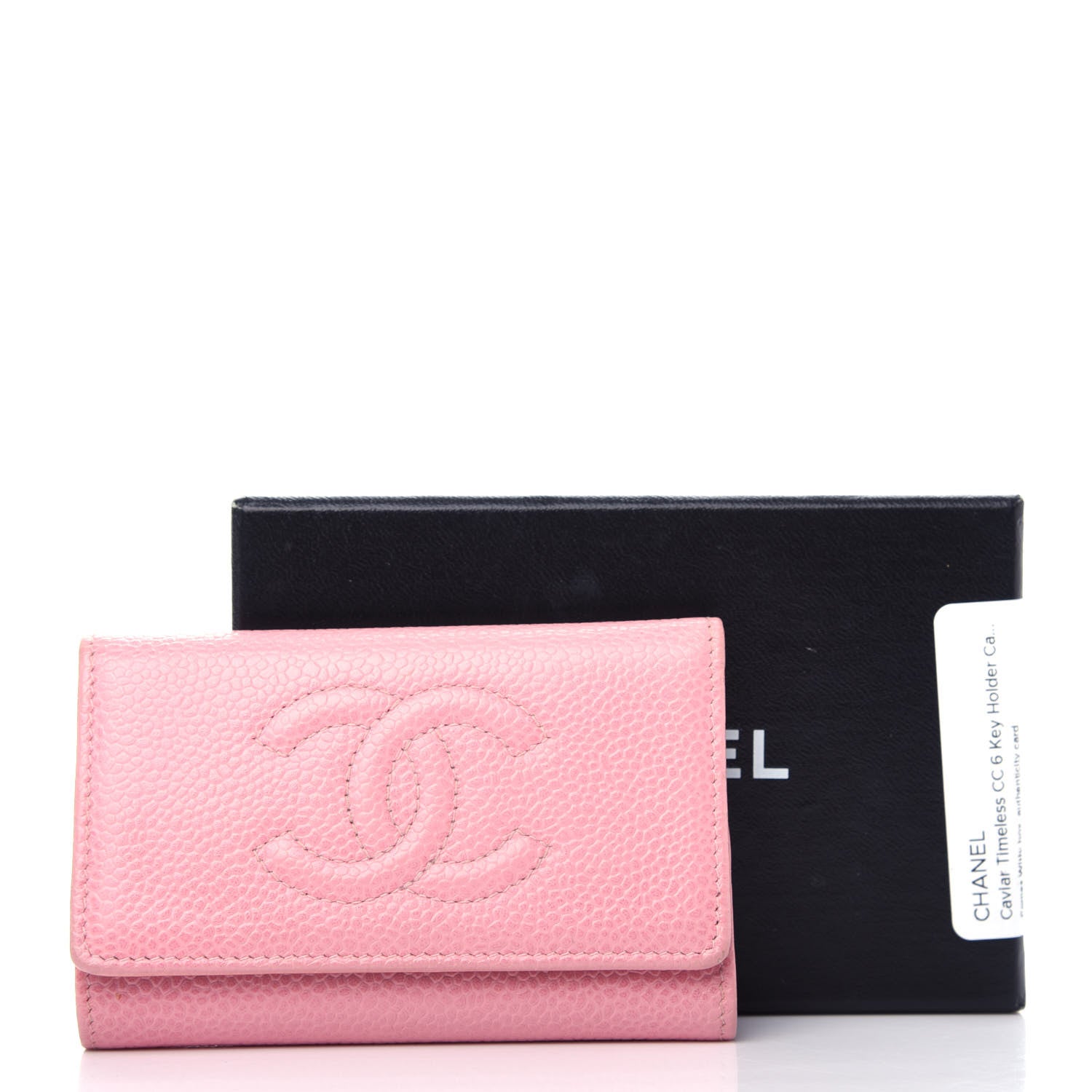 Chanel Caviar Timeless CC 6 Key Holder Case Pink 9 of 9