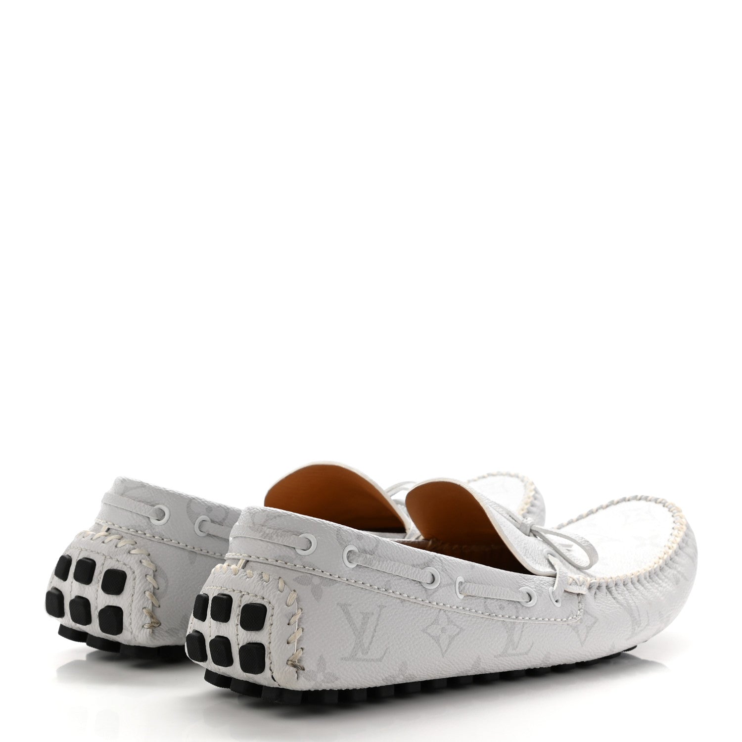 Louis Vuitton Monogram Mens Arizona Car Shoe Moccasin Loafers 10 4 of 16