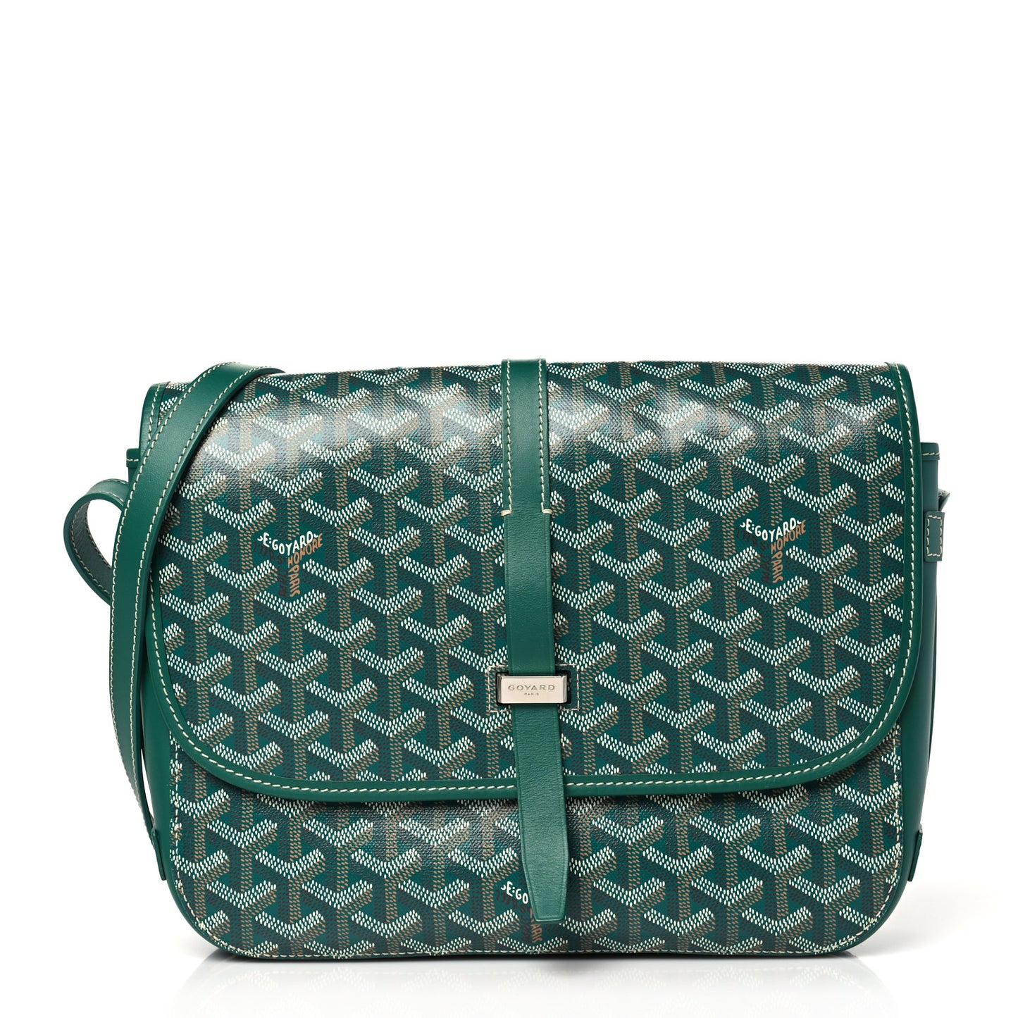 Goyardine Belvedere II MM Messenger Bag Green