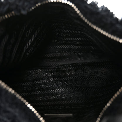 Prada Terry Cloth Mini Re-Edition 2000 Bag Black White Black White 5 of 9