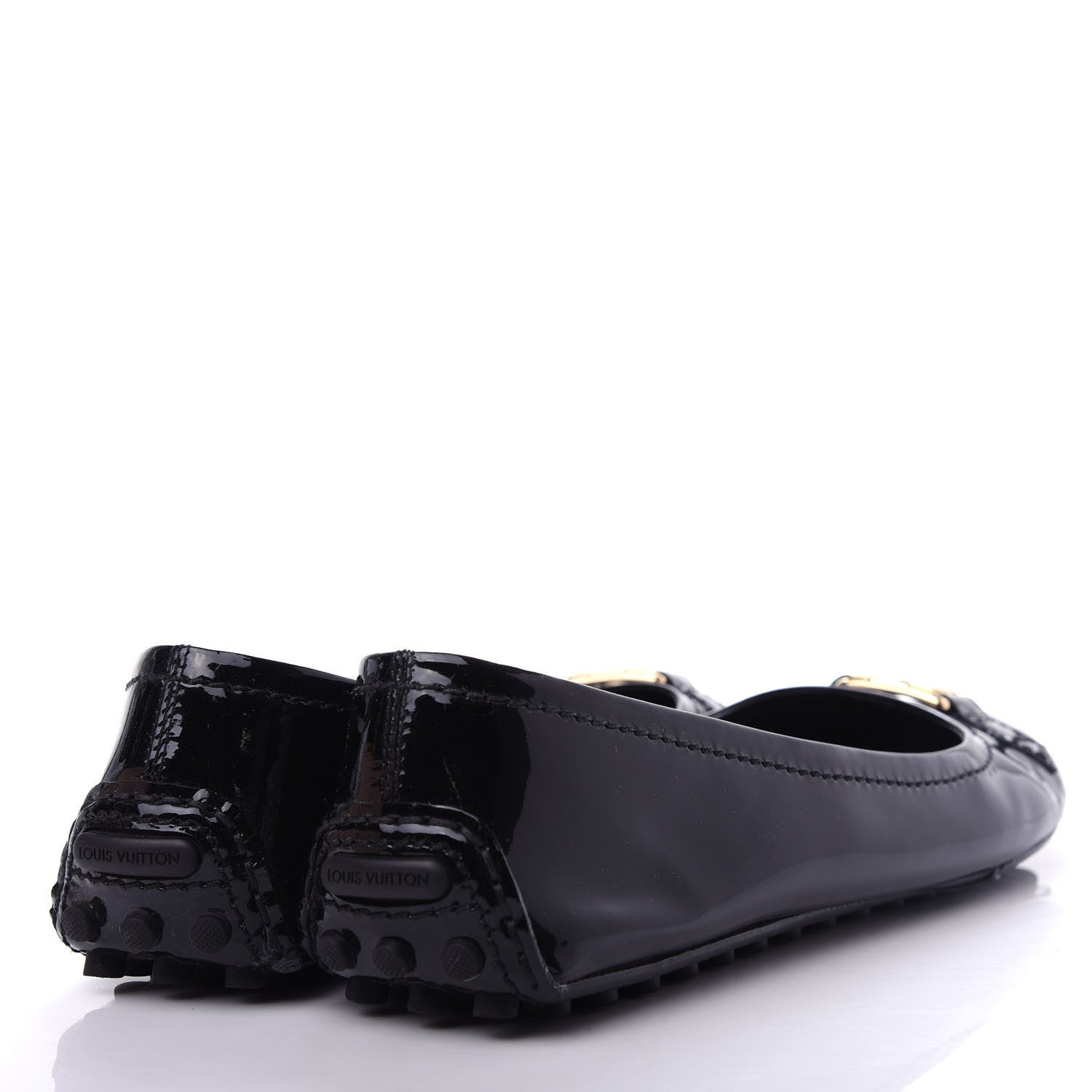 Louis Vuitton Patent Calfskin Oxford Ballerina Flats 39 Black 4 of 11