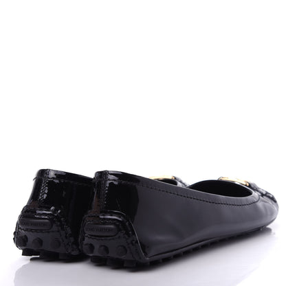 Louis Vuitton Patent Calfskin Oxford Ballerina Flats 39 Black 4 of 11
