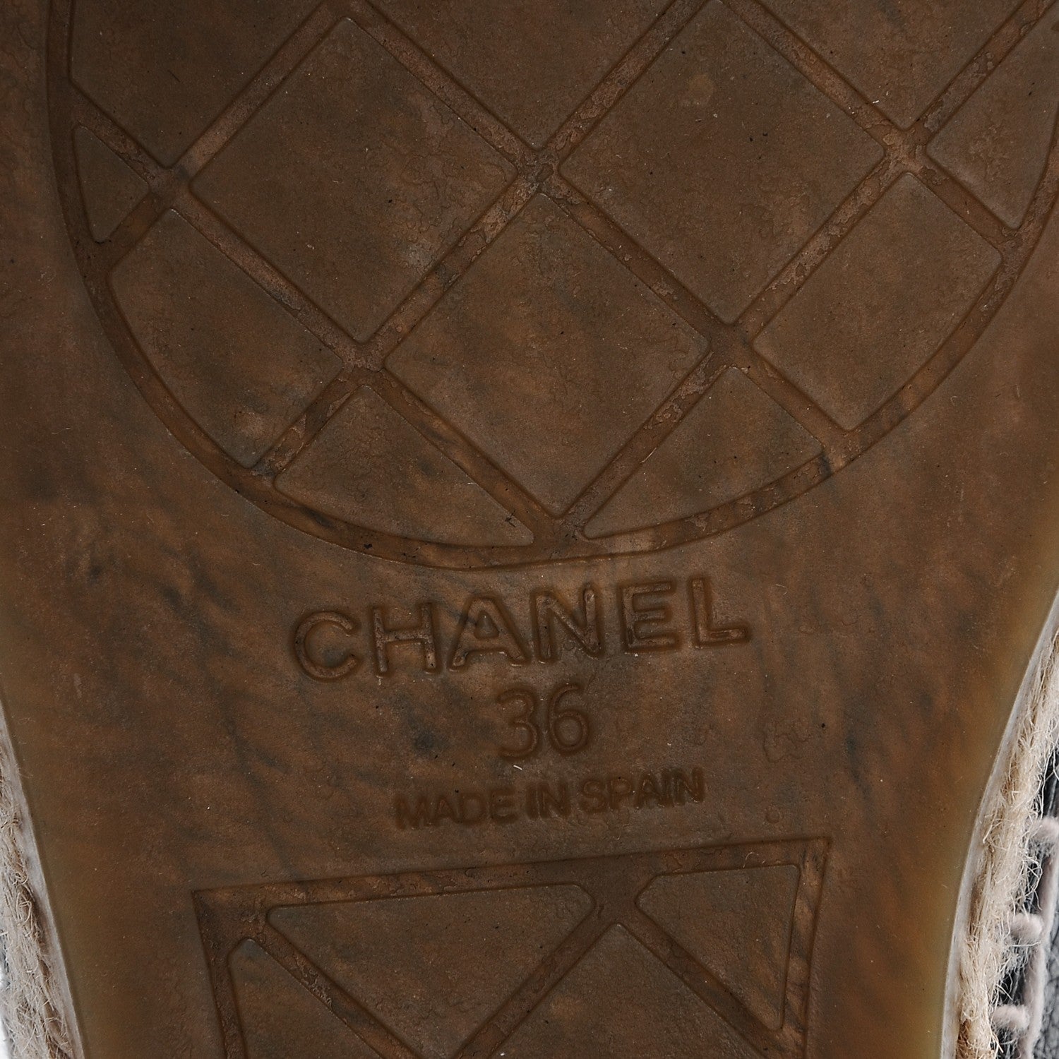 Chanel Grained Calfskin CC Espadrilles 36 Black 6 of 7