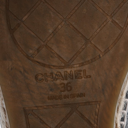 Chanel Grained Calfskin CC Espadrilles 36 Black 6 of 7