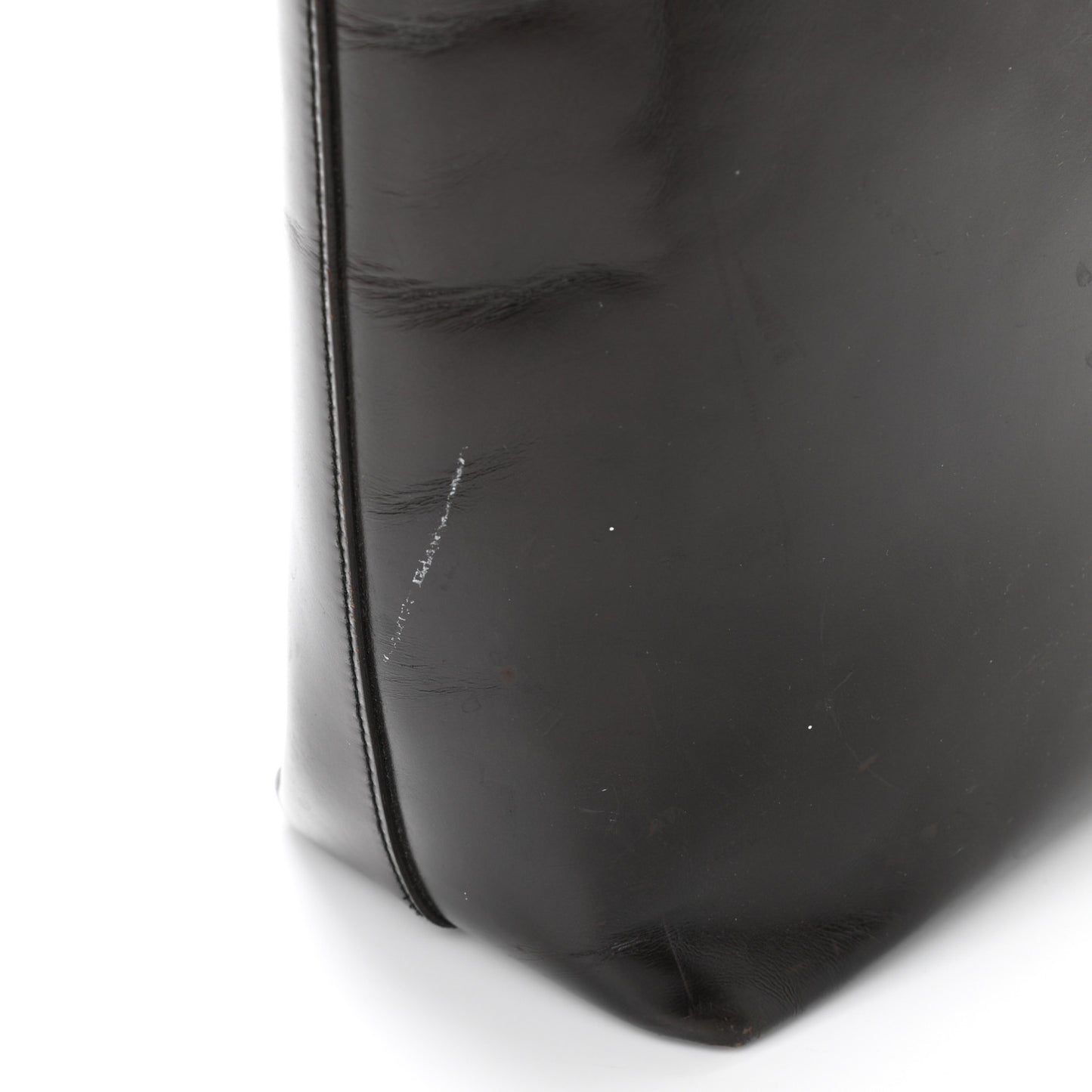 Vitello Lux Logo Tote Dark Brown