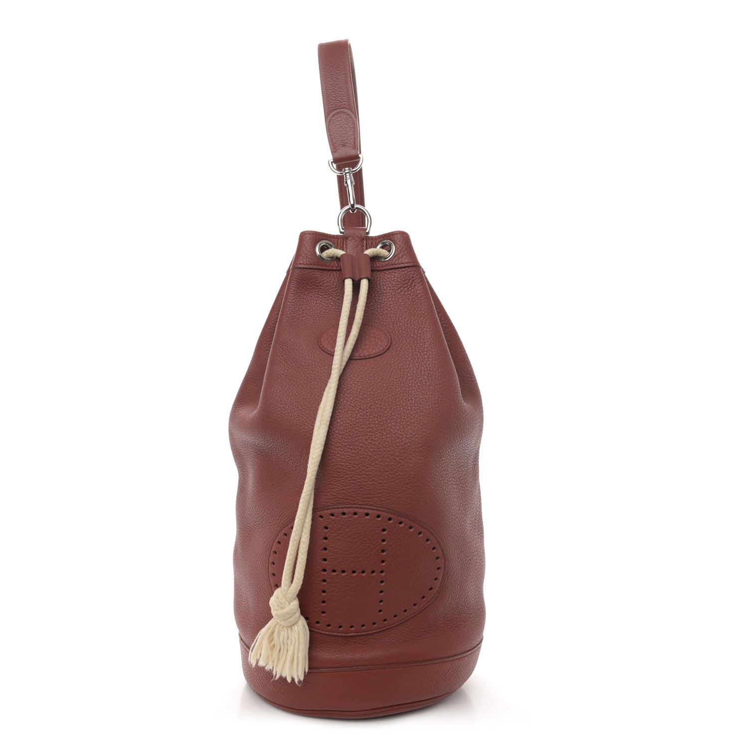 Hermes Taurillon Clemence Lunch Drawstring Bag Rouge H 1 of 10