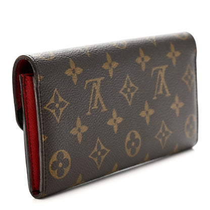 Louis Vuitton Monogram Emilie Wallet Red 3 of 14